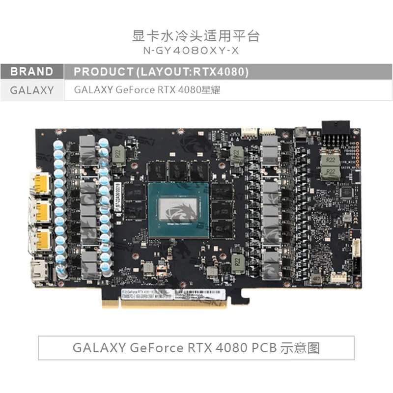 Bloc de refroidissement GPU By - Rtx 4080 Water Cooling Block avis et prix